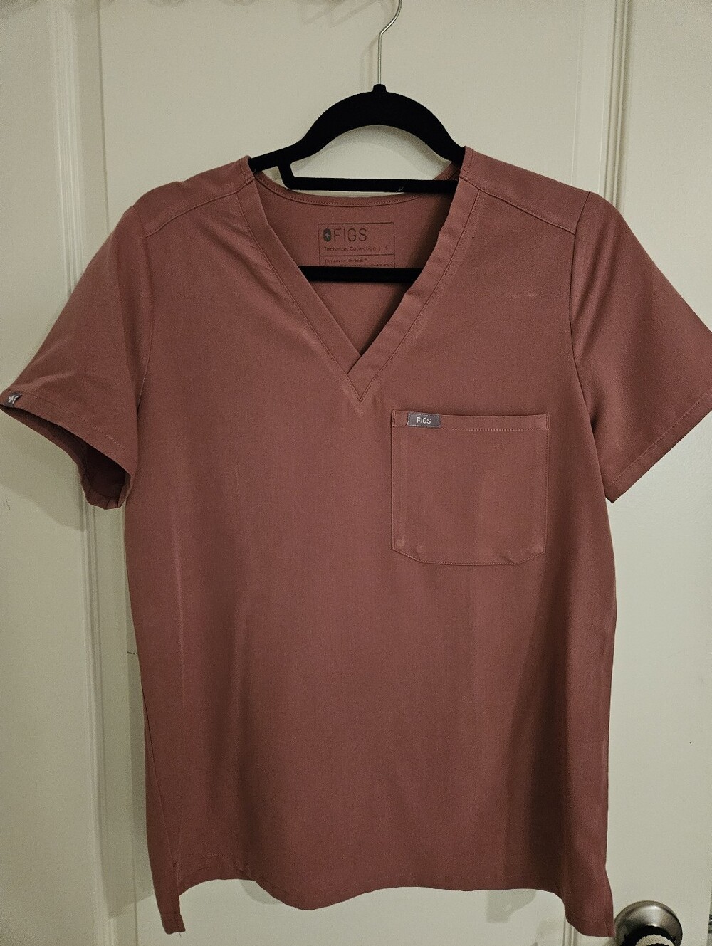 Figs Catarina Scrub Top Size S Mauve Pink